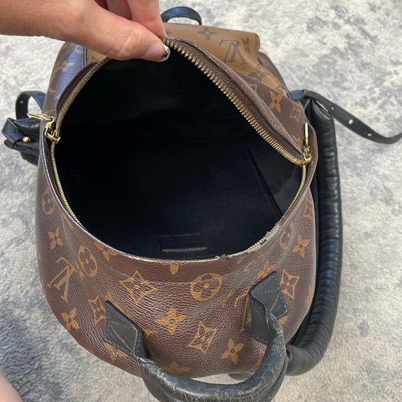 Louis Vuitton Reverse Monogram Palm Springs Backpack PM Brown Logo - Picture 12 of 17
